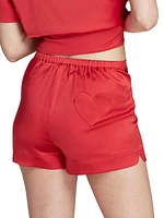 Joie Silk-Blend Satin Pajama Shorts