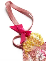 Zuri Embroidered Bow Thong