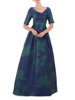 Coco Floral Jacquard Gown