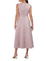 Geo Lurex Jacquard Midi-Dress