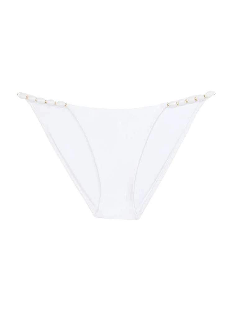 Full-Coverage Beaded Bikini Bottom