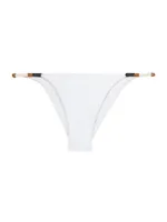 Ella Bead-Embellished String Bikini Bottoms