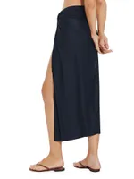 Karen Ruched Twisted Midi-Skirt