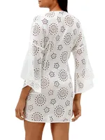 Perola Knotted Eyelet Short Cover-Up