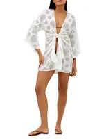 Perola Knotted Eyelet Short Cover-Up