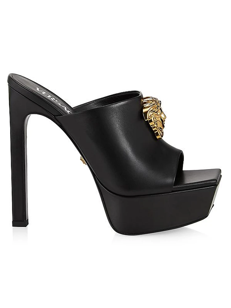 La Medusa 140MM Leather Platform Mules