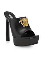 La Medusa 140MM Leather Platform Mules