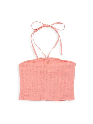 Little Girl's & Ruched Scrunch Halter Top