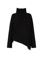 Lock Rolled Neck Asymmetric Sweater