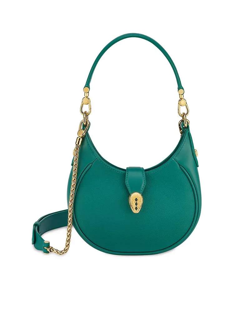 Mini Serpenti Leather Hobo Bag