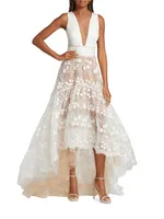 Fiona High-Low Lace Gown