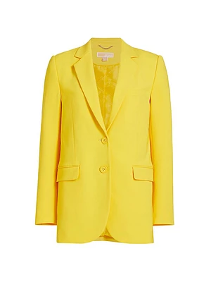 Mensy Two-Button Crepe Blazer