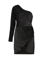 Ezra Sparkle Asymmetrical Minidress