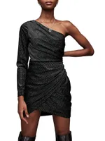 Ezra Sparkle Asymmetrical Minidress