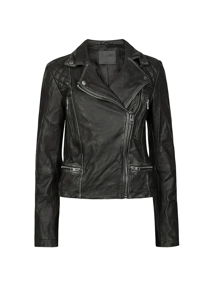 Cargo Leather Biker Jacket