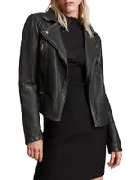 Cargo Leather Biker Jacket