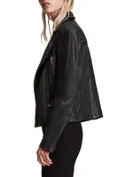 Cargo Leather Biker Jacket