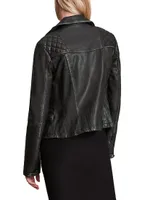 Cargo Leather Biker Jacket