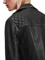 Cargo Leather Biker Jacket