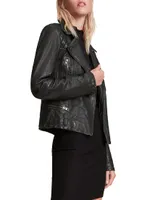 Cargo Leather Biker Jacket