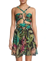 Tropicalia Palm Cut-Out Minidress