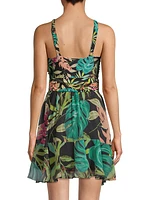 Tropicalia Palm Cut-Out Minidress