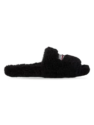 Furry Slide Sandals