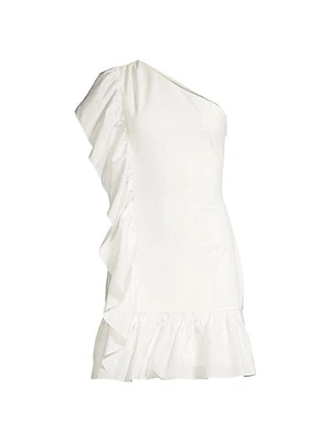 One-Shoulder Ruffled Minidress