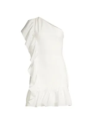 One-Shoulder Ruffled Minidress