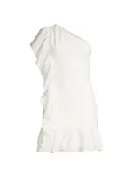 One-Shoulder Ruffled Minidress