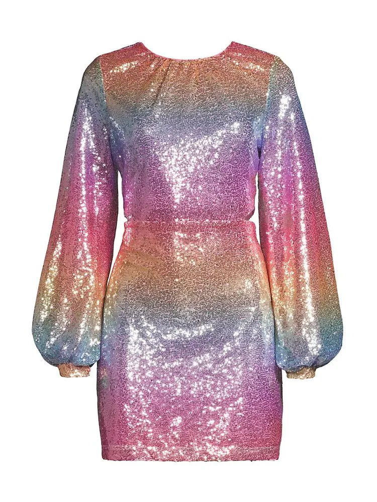 Sequined Cut-Out Minidress