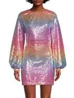 Sequined Cut-Out Minidress