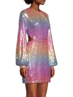 Sequined Cut-Out Minidress