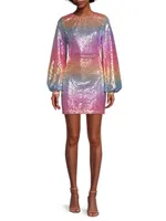 Sequined Cut-Out Minidress