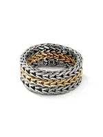 Classic Chain Sterling Silver & 18K Yellow Gold Ring