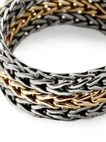 Classic Chain Sterling Silver & 18K Yellow Gold Ring