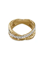 Classic Chain 18K Yellow Gold & 0.2 TCW Diamond Ring