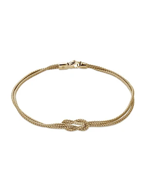 Love Knot 14K Yellow Gold Double-Chain Bracelet