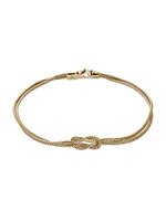 Love Knot 14K Yellow Gold Double-Chain Bracelet