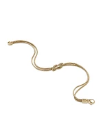 Love Knot 14K Yellow Gold Double-Chain Bracelet