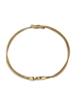 Love Knot 14K Yellow Gold Double-Chain Bracelet