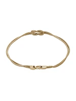 Love Knot 14K Yellow Gold Double-Chain Bracelet