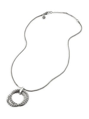 Classic Chain Sterling Silver Pendant Necklace