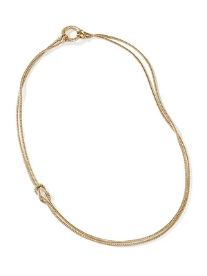 Love Knot 14K Yellow Gold Double-Chain Necklace