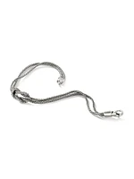 Love Knot Sterling Silver Double-Chain Bracelet