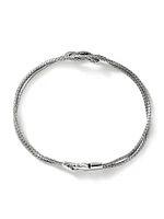 Love Knot Sterling Silver Double-Chain Bracelet