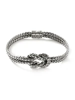 Love Knot Sterling Silver Double-Chain Bracelet