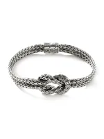 Love Knot Sterling Silver Double-Chain Bracelet