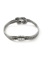 Love Knot Sterling Silver Double-Chain Bracelet