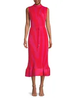 Melina Pleated Midi-Dress